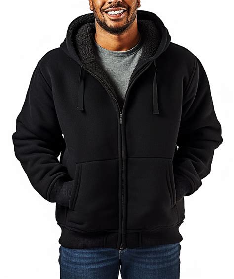 Butygity Sherpa Fleece Lined Hoodies for Men Heavyweight Full Zip Up ...