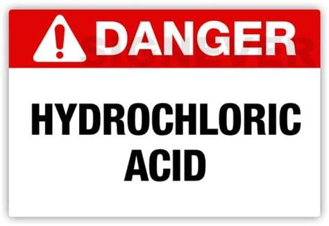 SIGN EVER Danger Hydraulic Acid Information Sign Stickers Hospital ...