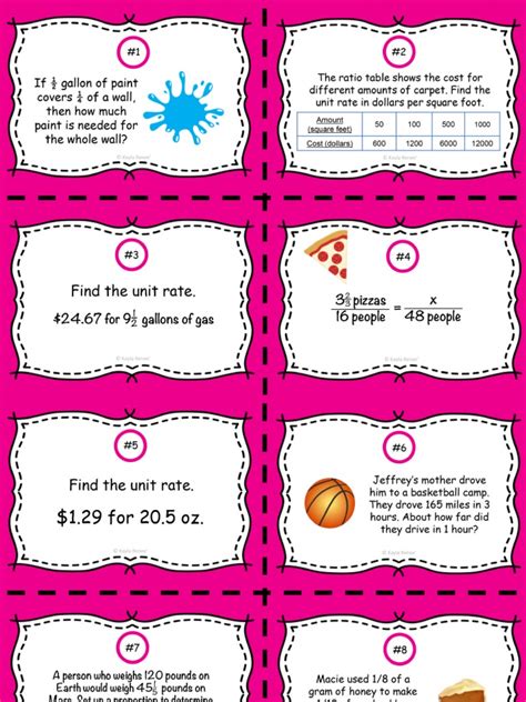 Image result for Rate Unit Board Math