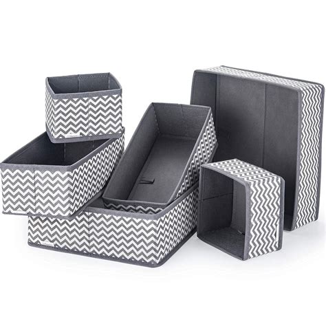 Anayra Drawer Organiser Divider - Foldable Storage Bins for Socks, Tie ...