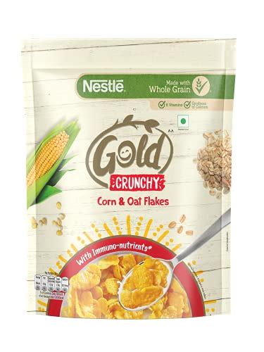 NESTLE GOLD Crunchy Oat and Corn Flakes, Breakfast Cereal - 850g | With ...