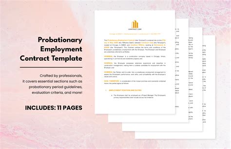 Probationary Employment Contract Template in Word - Download | Template.net