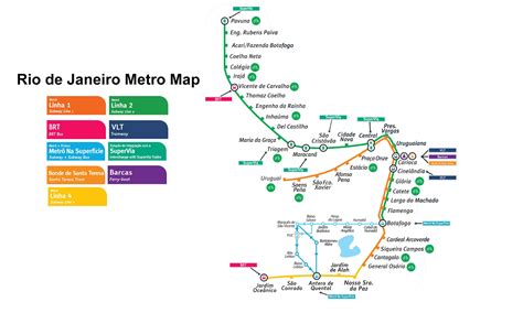 Rio de Janeiro Metro Route Map 2026, Metro Lines, Stations - YoMetro