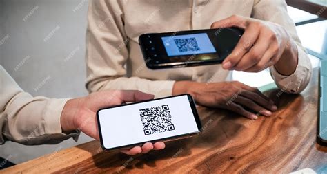Qr code payment woman scanning qr code online shopping cashless ...