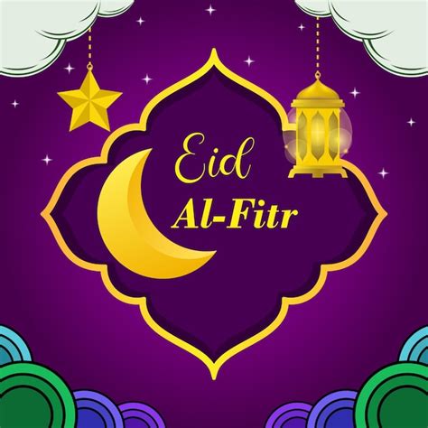 Realistic eid alfitr illustration vector | Premium Vector