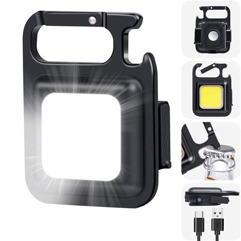 Keychain LED Light 2-Hours Battery Life with Bottle Opener, Magnetic ...