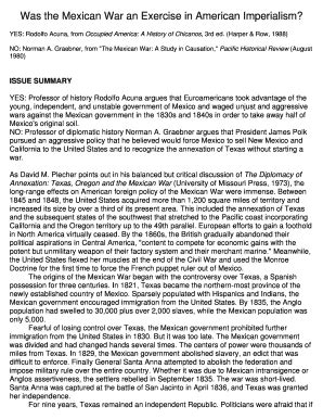 Fillable Online Was the Mexican War an Exercise in American Imperialism ...