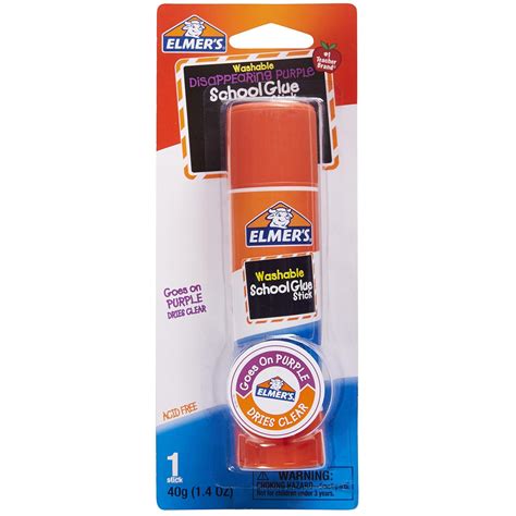 Elmer's Jumbo Disappearing Purple School Glue Stick, 1.4 oz, Single ...