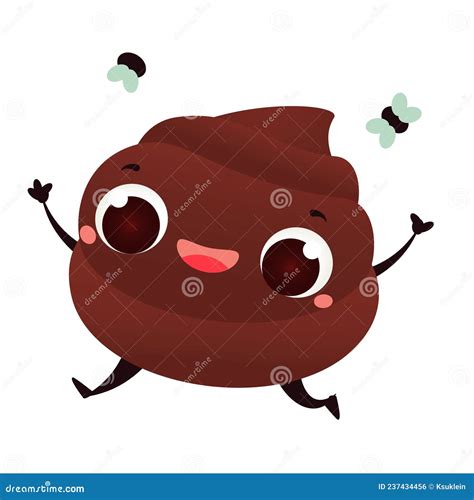 Cute Funny Poop. Happy Cartoon Turd Vector Clip Art Stock Vector ...