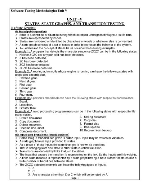 STM UNIT-5 - Understanding States and State Graphs in Transition ...