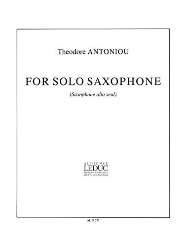 Amazon.in: Buy Theodore antoniou: for solo saxophone (saxophone solo ...