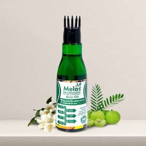 Melas Ayurvedic Hair Oil With Detangler Comb Hair Oil - Price in India ...