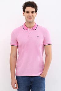 Allen Solly Solid Men Polo Neck Pink T-Shirt - Buy Allen Solly Solid ...