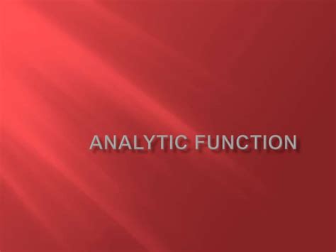 Analytical Function Example 的图像结果