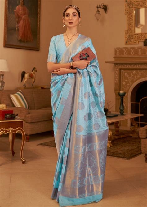 Copper Zari Handloom Weaving Pure Silk Saree Online Shopping India USA ...
