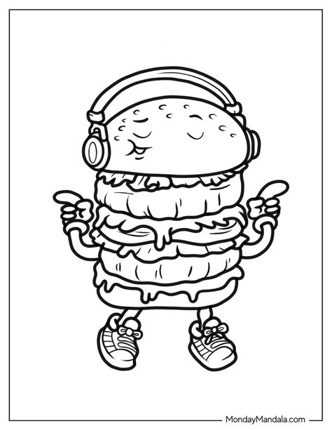 20 Burger Coloring Pages (Free PDF Printables)