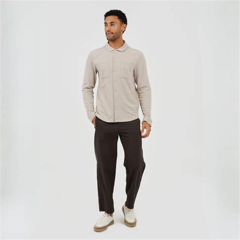 Brave Soul Brave Mens Light Sand Fuve Button Long Sleeve Shirt | Sports ...