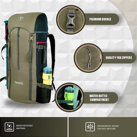 Trawoc Travel Backpack (50Ltr) | Water Resistant Daypack – TRAWOC