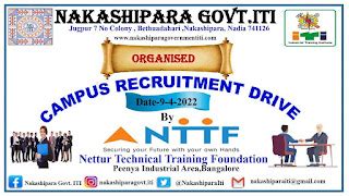 NAKASHIPARA GOVT ITI ORGANISED A CAMPUS REQUIRTMENT DRIVE BY NTTF ...