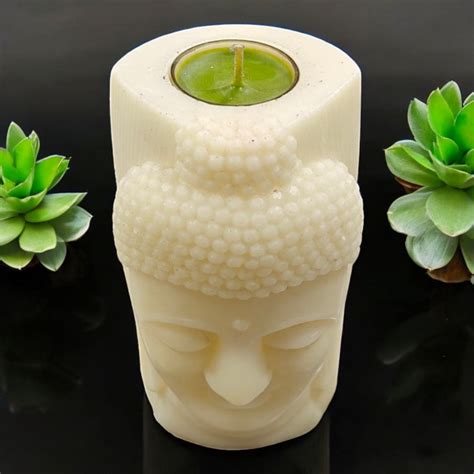 Buddha Face Designer Pillar Candle Mould Small HBY428, Niral Industrie ...