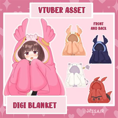DIGIMON VTUBER ASSETS Cute Blankets for 2d,3d,vroid Models | Tailmon ...