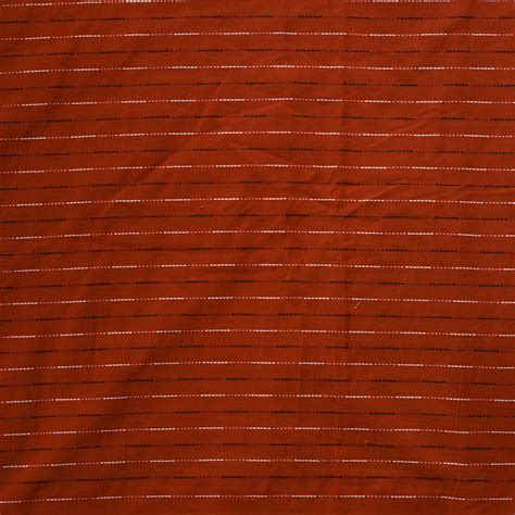 Pure Cotton Handloom Dark Orange With Katha Stripes And Big Border Des ...