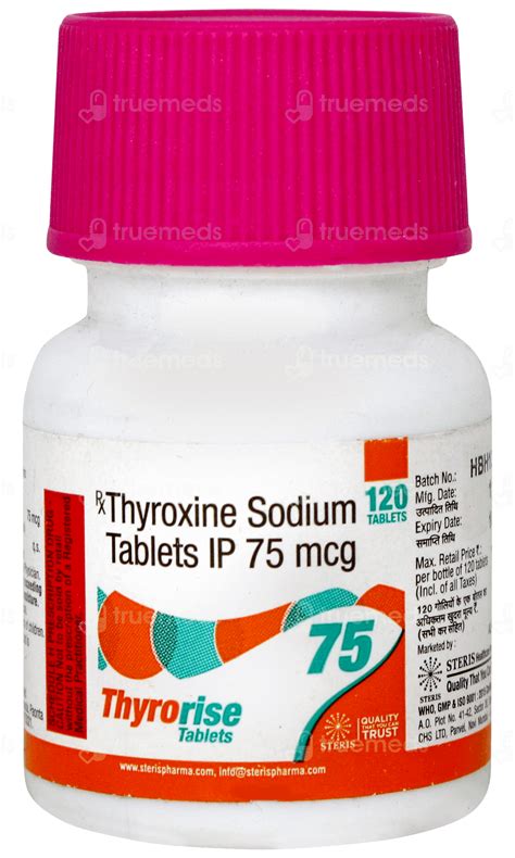 Thyrorise 75mcg Tablet 120: Uses, Side Effects, Price & Substitutes