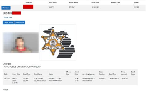 Run a Free Macomb County Mugshot Search