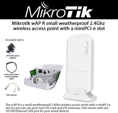Mikrotik wAP R small weatherproof 2.4Ghz wireless India | Ubuy