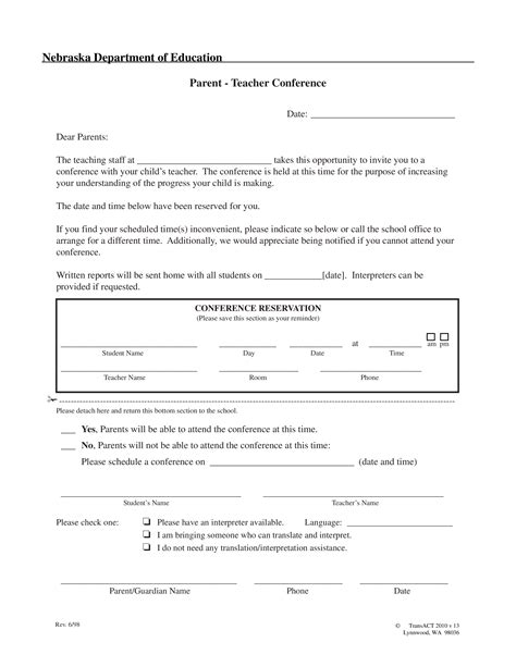 Letter for Parents Meeting 的图像结果