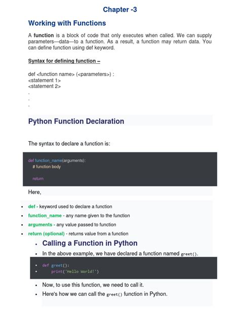 Image result for Creating Python Functions PDF
