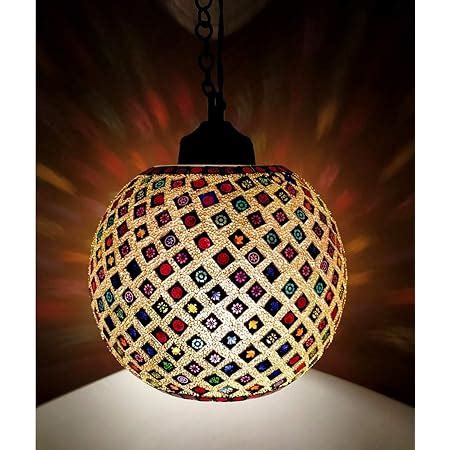 Buy Rishabh Glass Unique Shesha with Print Mosaic Hanging Pendant ...