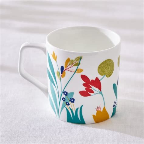 Buy Corsica Mandarin Bone China Floral Print Mug - 230ml from Corsica ...