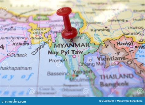 myanmar location in asia world map