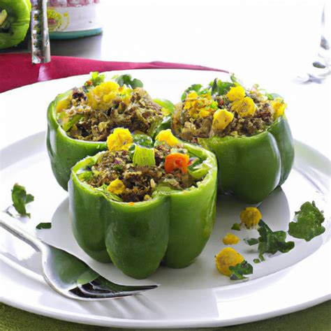 Quinoa-Stuffed Green Bell Peppers – Recipe Wise