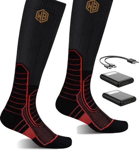 4000mah Rechargeable Heated Socks, Electric Socks for Men Women, Foot ...