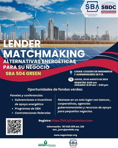 Lenders Match Green de Apoyo Energético junto a SBA - Colmena66