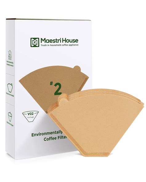 Maestri House Natural Unbleached Coffee Filters, 100 Count ...