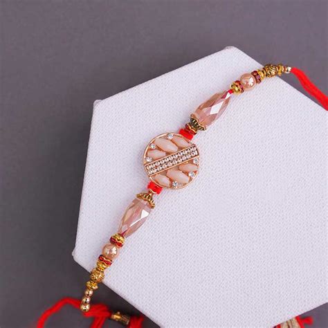 Send Stone Rakhi and Chocolates Combo Online | Rakhibazaar.com