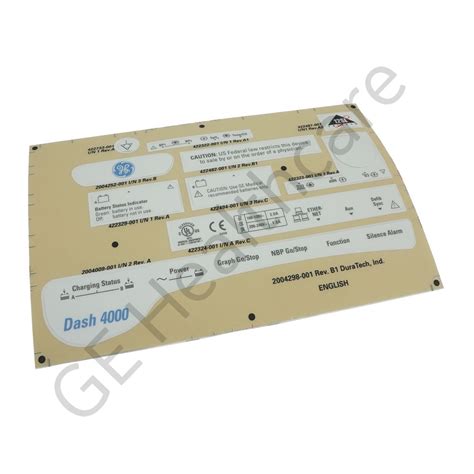 Label Kit DASH 4000 English, Patient Monitoring | GE HealthCare Service ...
