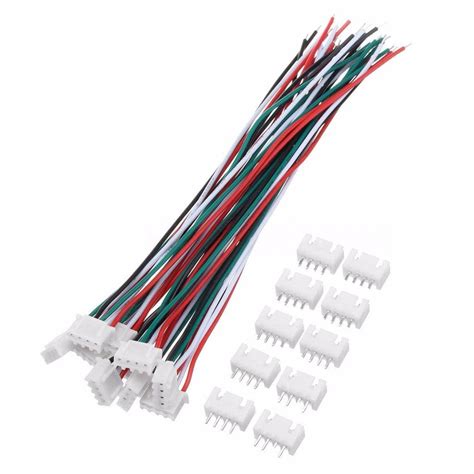 AVS COMPONENTS Pack of 5 Piar 10Pcs Mini Micro Jst 2.5mm Pitch 4 Pin ...