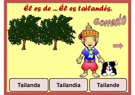 PAÍSES Y NACIONALIDADES - JUEGO: English ESL powerpoints