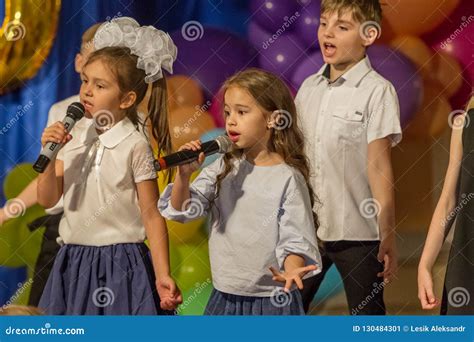 Odessa, Ukraine - May 31,2018: Children`s Musical Group Sing and ...