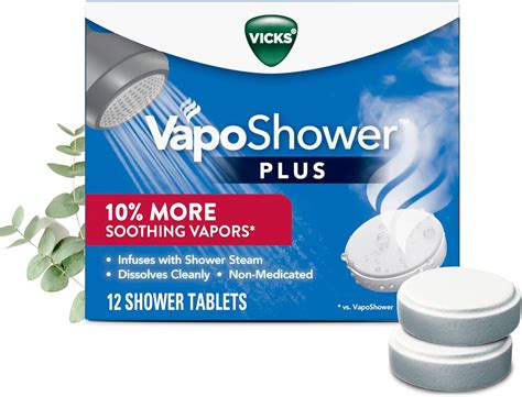Vicks, VapoShower Plus, Shower Steamers, Eucalyptus Shower Steamer ...