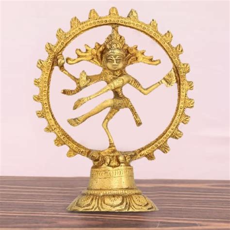 Buy ARTVARKO Brass Metal Natraj Dancing God Shiva Idol Nataraja Dance ...