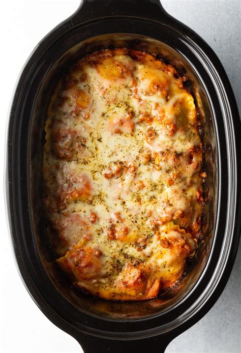 Crockpot Ravioli Lasagna Casserole Recipe (Video) - A Spicy Perspective