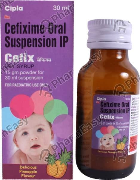 Cefix 50 MG/5ML Dry Syrup (30): Uses, Side Effects, Price & Dosage ...