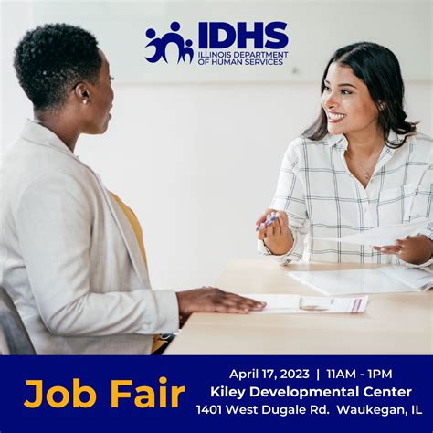Next Monday, April 17, 2023, join IDHS for a Job Fair at the Kiley ...