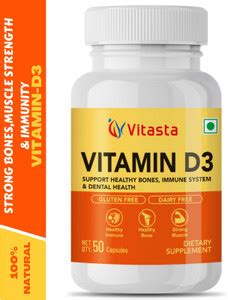 VITASTA Vitamin D3 for Healthy Bones,Immune System,Muscle Strength and ...