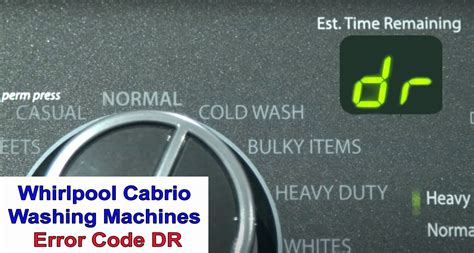 Image result for Whirlpool Washing Machine Cabrio Error Codes